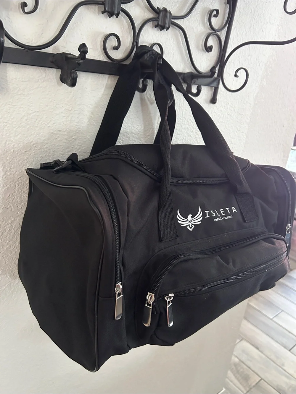 Black Travel Duffel Bag - Men